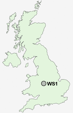 WS1 Postcode map