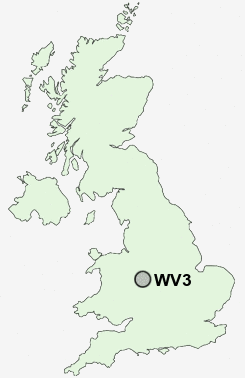 WV3 Postcode map