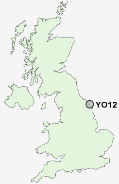 YO12 Postcode map