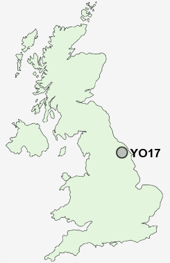 YO17 Postcode map