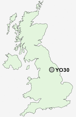 YO30 Postcode map