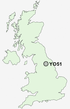 YO51 Postcode map