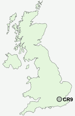 CR9 Postcode map